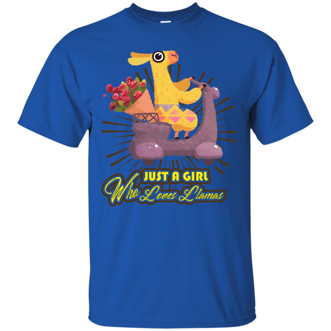 Just A Girl Who Loves Llamas Best Llama Gift Shirt For Girls Royal