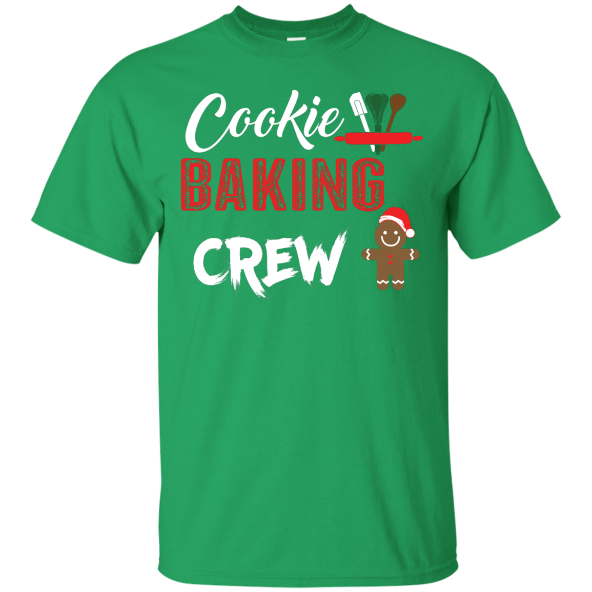 Christmas T-Shirt Cookie Baking Crew Irish Green