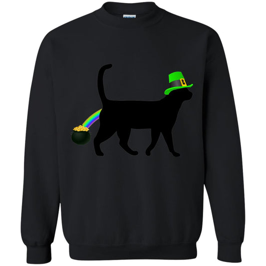 Cat Leprechaun Funny Cat Saint Patrick_s Day T-shirt Black