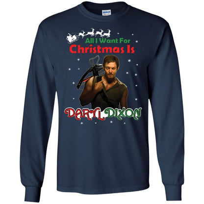 All I Want For Christmas Is Daryl Dixon Shirt Navy