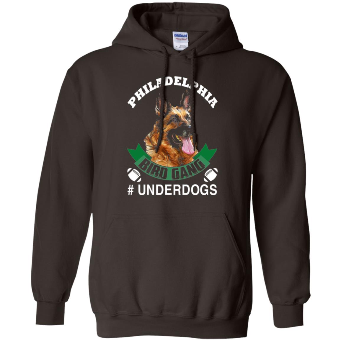 Football Lover T-shirt Philadelphia Bird Gang Underdogs 2018 Dark Chocolate