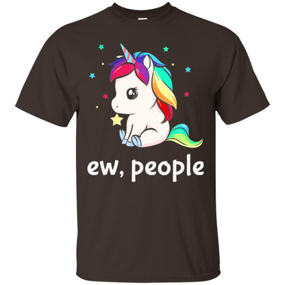 Unicorn Lover T-shirt Ew People T-shirt Dark Chocolate