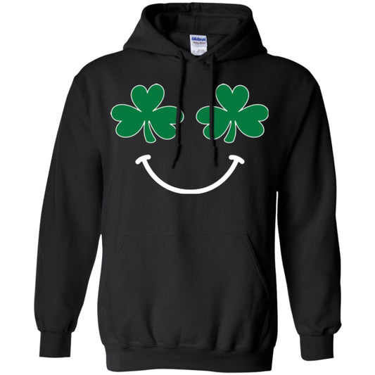 Saint Patrick's Day T-shirt Smiling Shamrocks Black