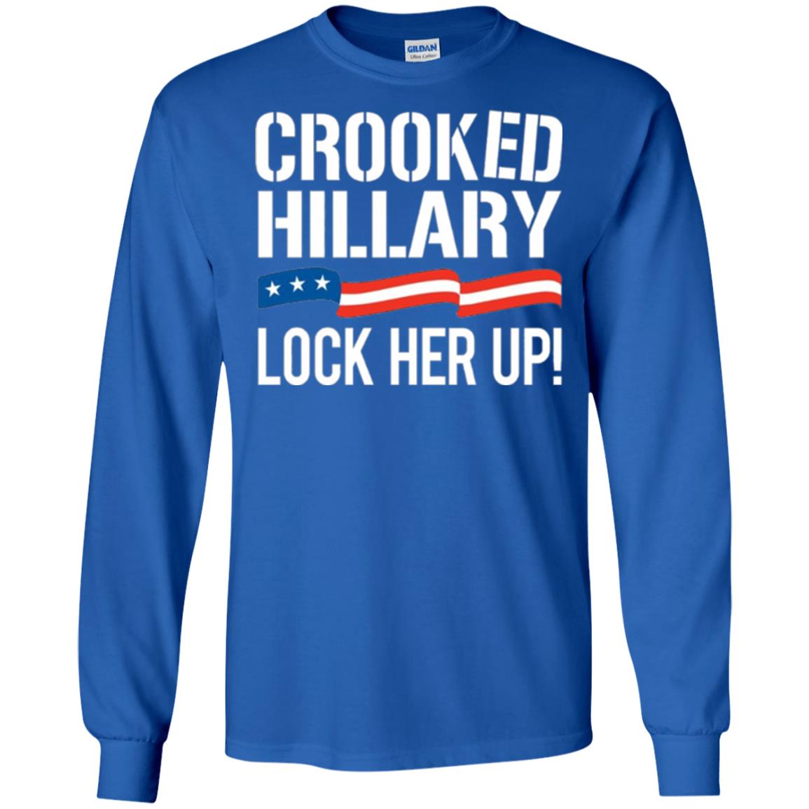 Crooked Hillary Lock Her Up T-shirt Royal