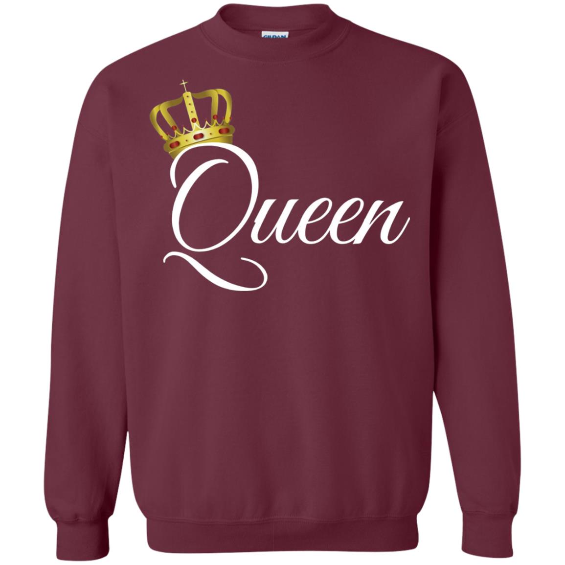King And Queen T-shirt Matching Couple Outfits Maroon