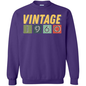 Vintage 1960 58th Birthday Gift Shirt For Mens Or WomensG180 Gildan Crewneck Pullover Sweatshirt 8 oz.
