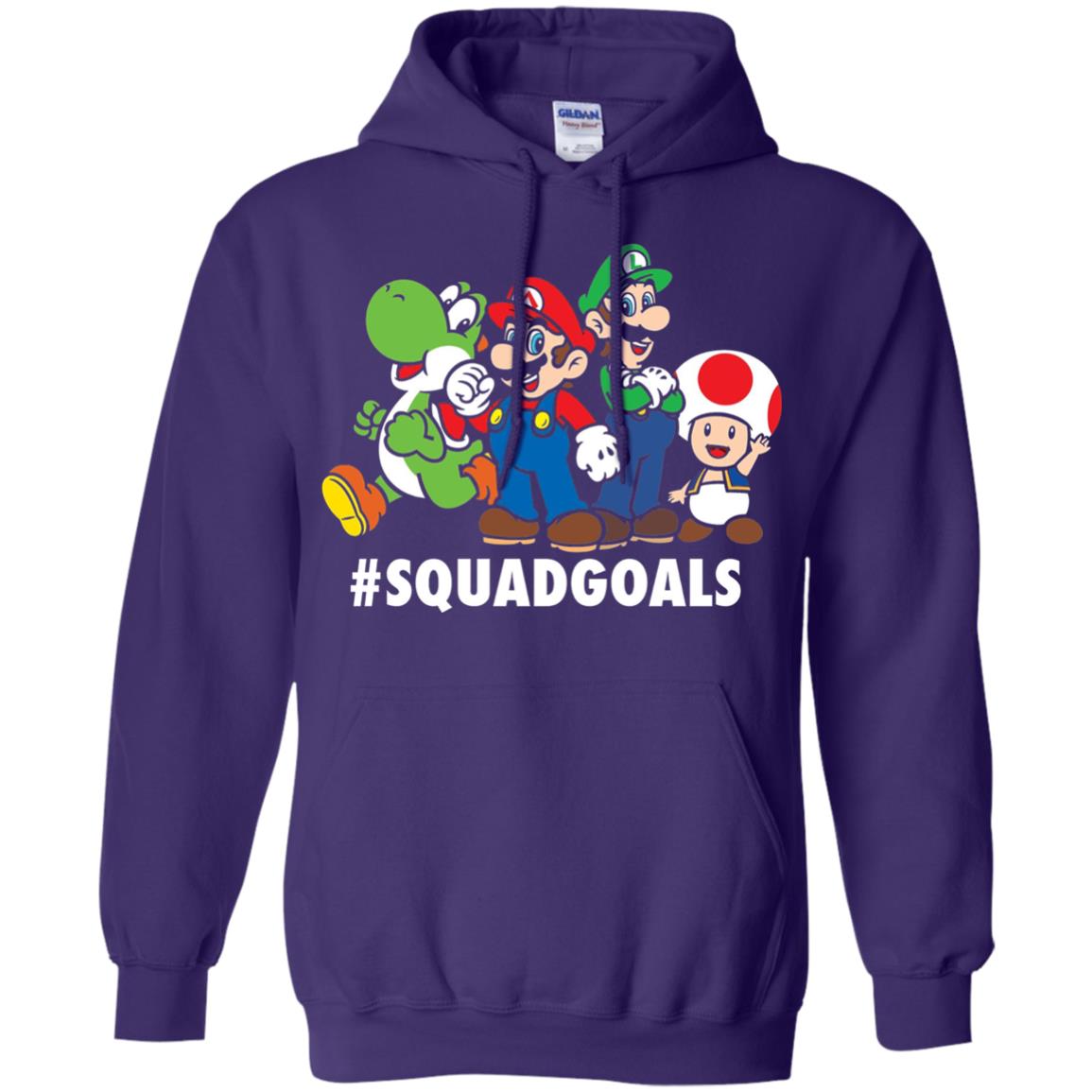 Nintendo Super Mario Luigi #squadgoals Gamer T-shirt Purple