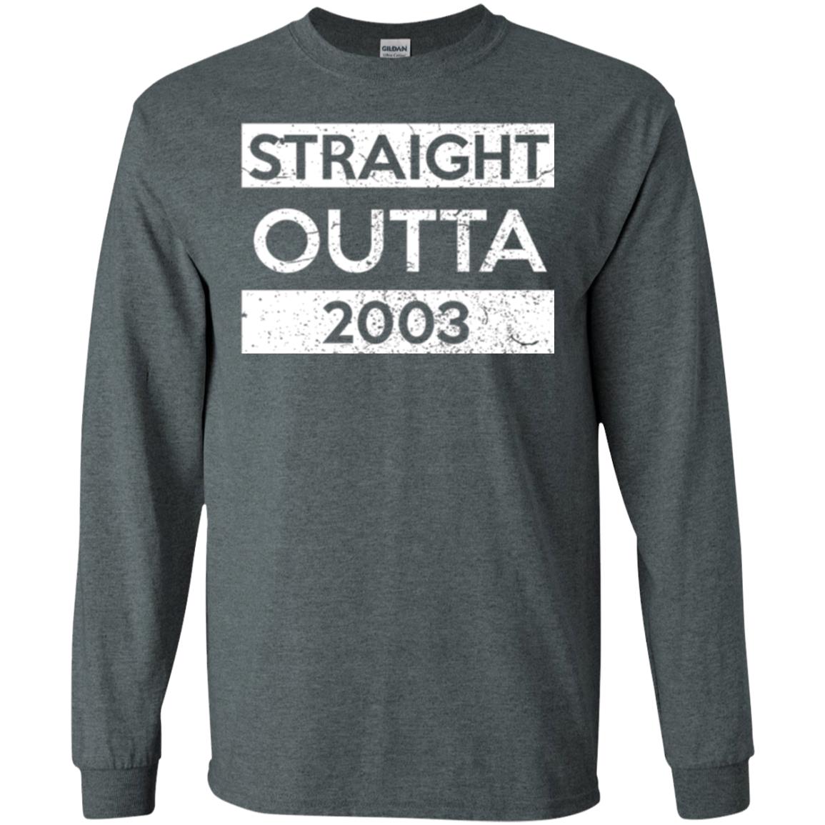 Brithday T-shirt Straight Outta 2003 Dark Heather