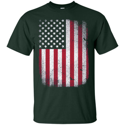 Usa Flag T-shirt 4th July Forest