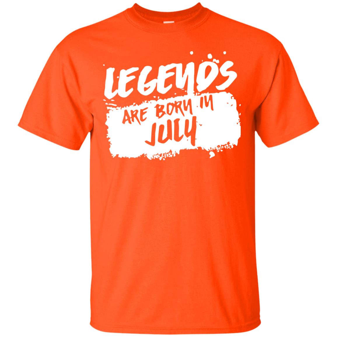 July Birthday Shirt Legends Are Born In July Orange