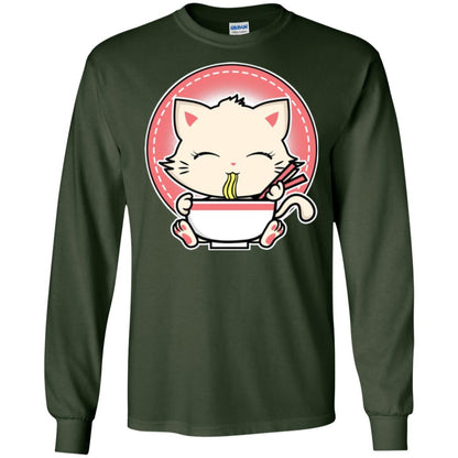 Kawaii Japanese Anime Cat Ramen T-shirt