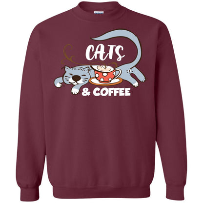 A Good Day Start With Cat And Coffee Cat Lover T-shirt Maroon
