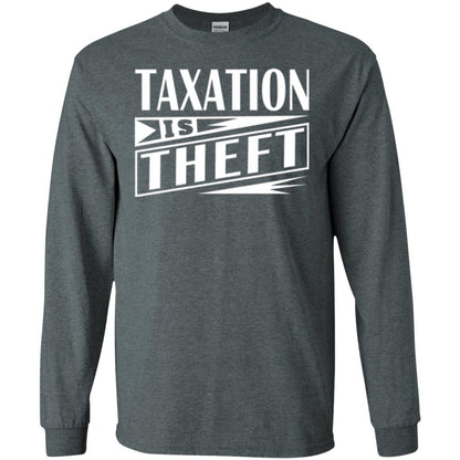 Taxation Is Theft Libertarian Anarchist T-shirt Dark Heather