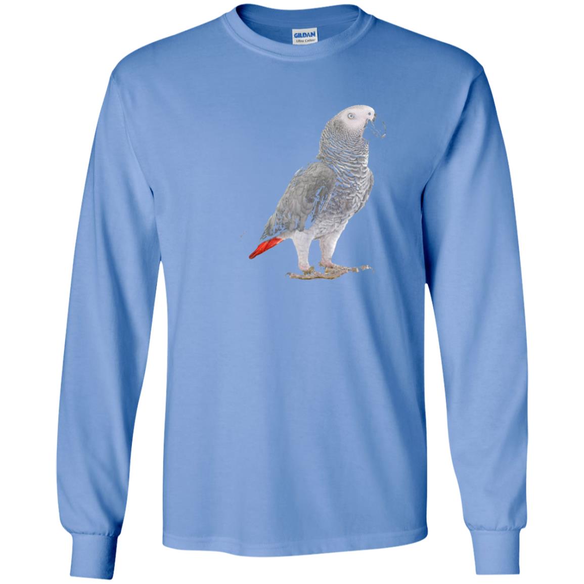 Funny African Grey Parrot Bird T-shirt Carolina Blue