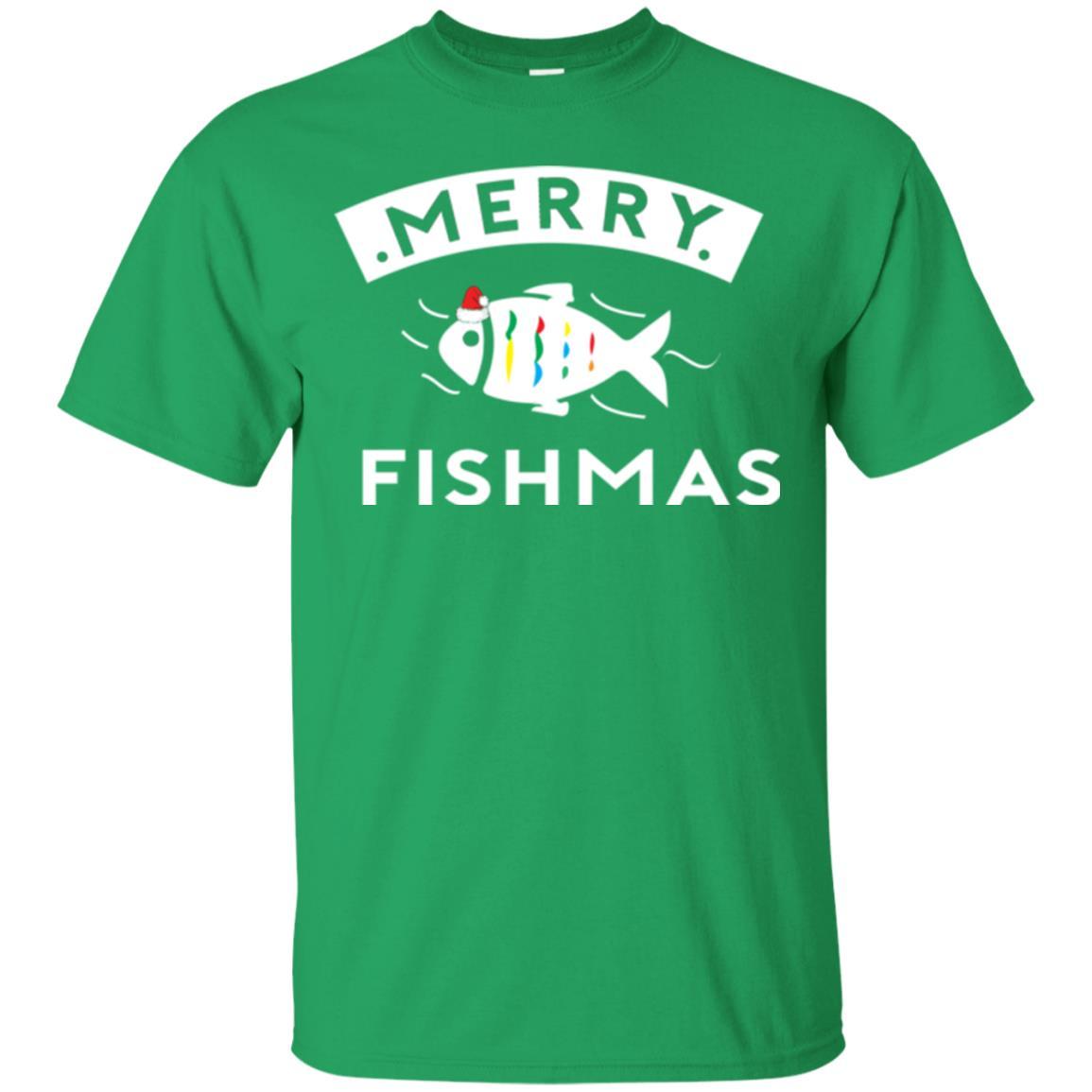 Merry Christmas Fisherman T-shirt Merry Fishmas Irish Green