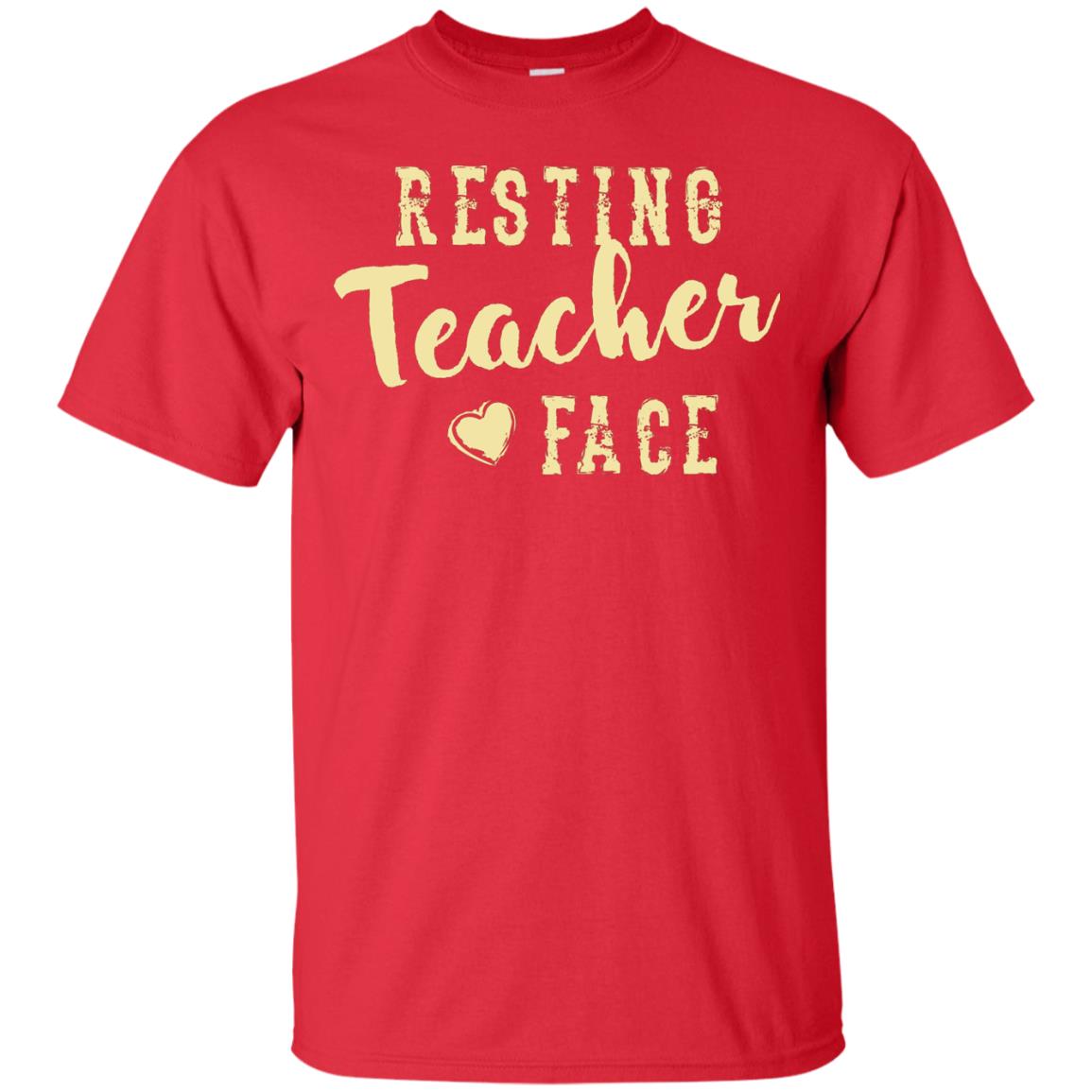 Resting Teacher Face T-shirt Red