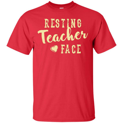 Resting Teacher Face T-shirt Red