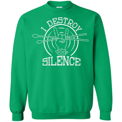 Drummer T-shirt I Destroy Silence Irish Green