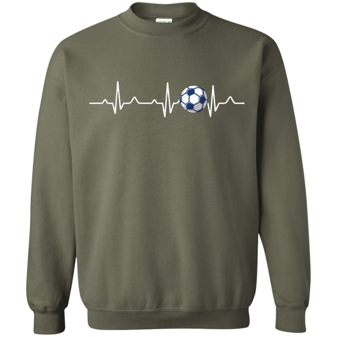 Heartbeat Soccer Lover T-shirt Military Green