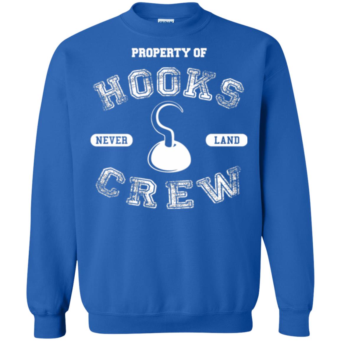 Property Of Captain Hooks Crew Funny Pirate T-shirt Royal