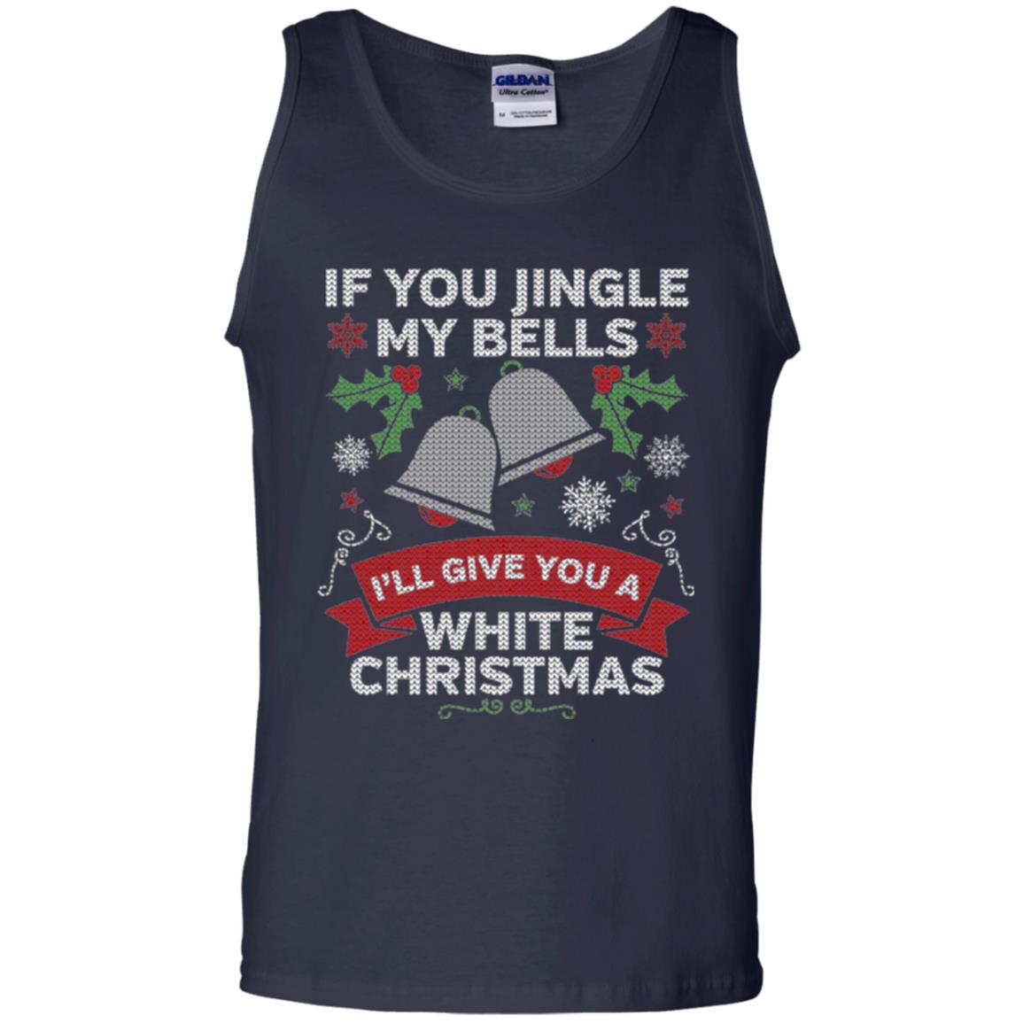 Christmas T-shirt If You Jingle My Bells Navy