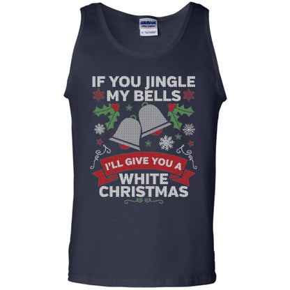 Christmas T-shirt If You Jingle My Bells Navy