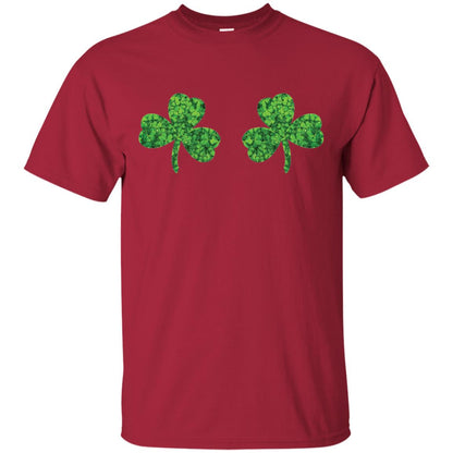 Shamrock Boobs Funny Saint Patrick_s Day T-shirt Cardinal