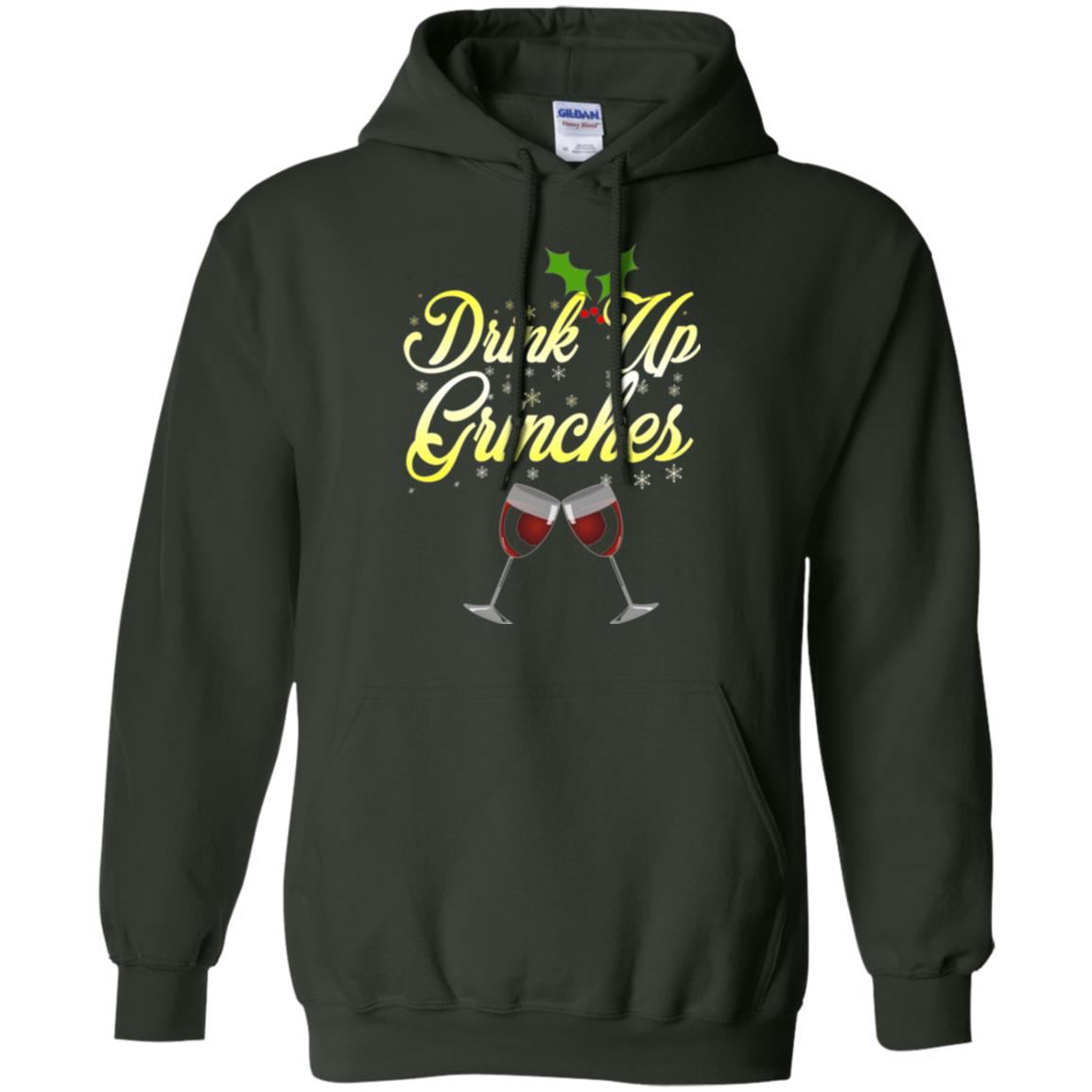 Christmas T-shirt Drink Up Grinches Forest Green