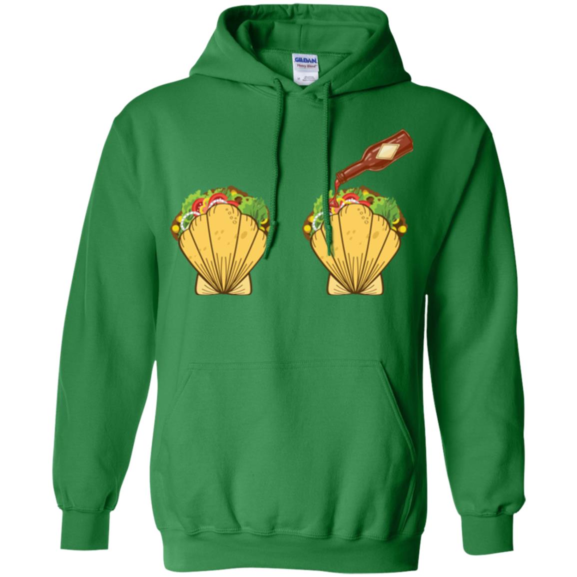 Mermaid Shell T-shirt Taco Bra And Spicy Chili Sauce Irish Green