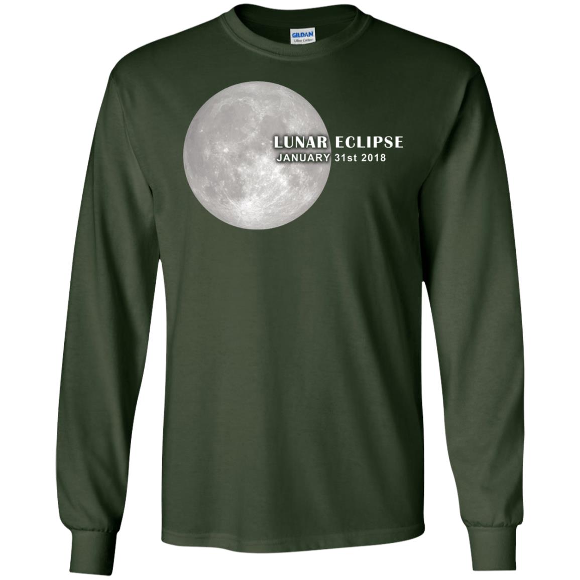 Eclipse January 31st 2018 Total Lunar Eclipse Shirts Forest Green