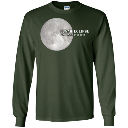 Eclipse January 31st 2018 Total Lunar Eclipse Shirts Forest Green