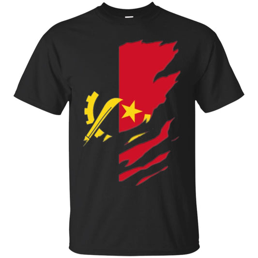 Super Angola Flag T-shirt Black