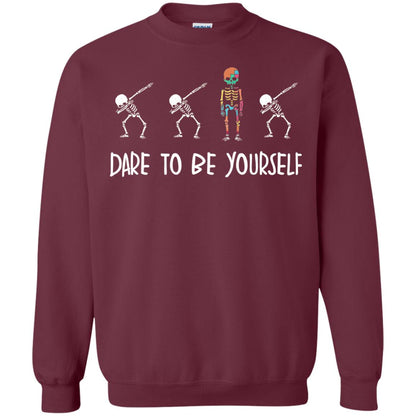 Dare To Be Yourself Autism Awareness T-shirt Maroon