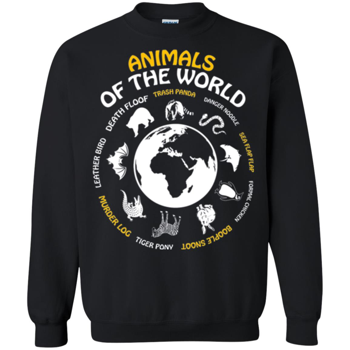 Save The Animals T-shirt Rare Animals Of The World Black