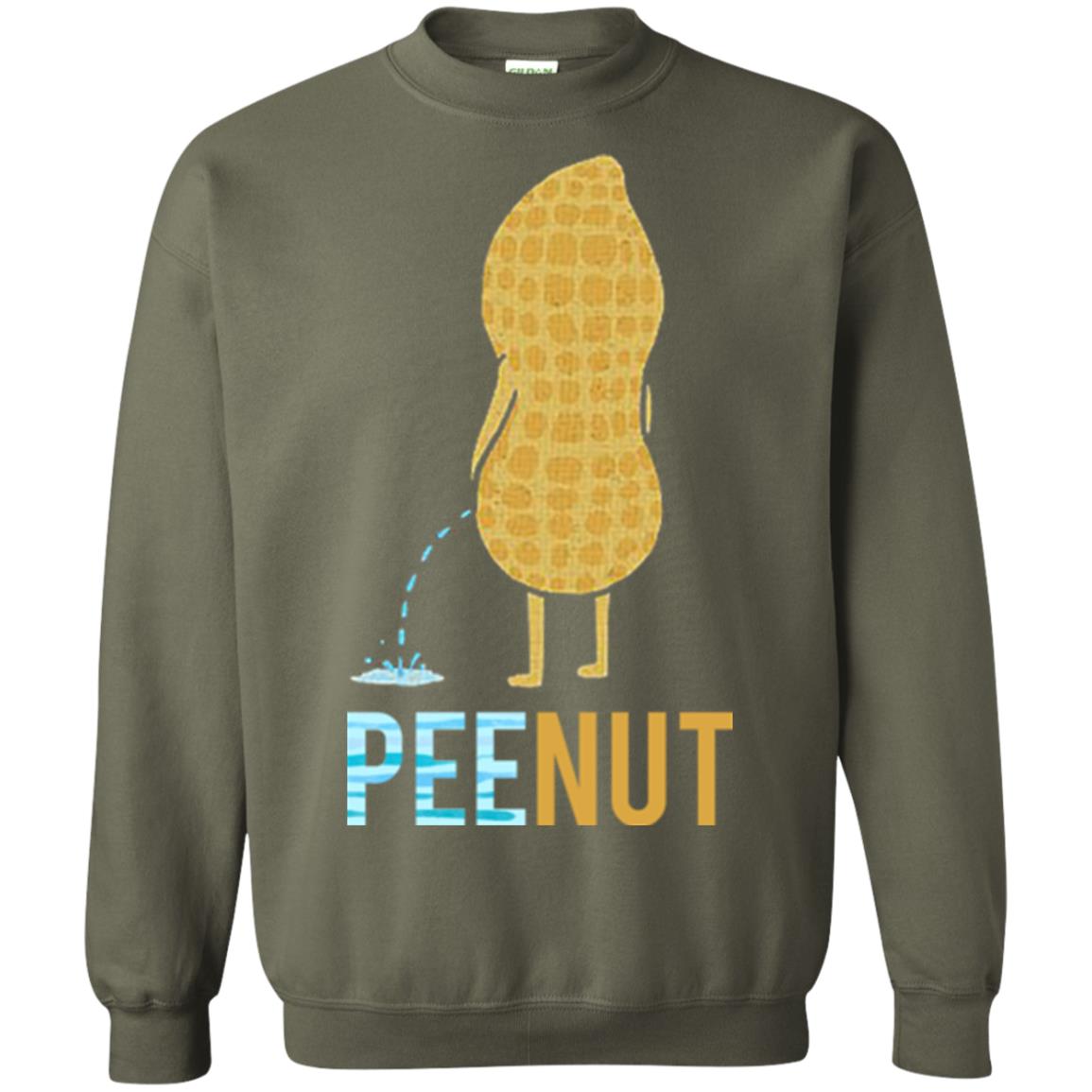 Funny Peenut Gift Shirt For Cool Boys Military Green