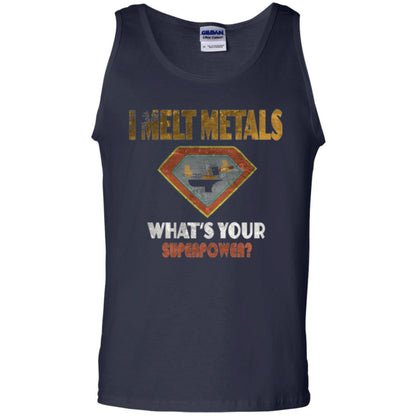 Blacksmith T-shirt I Melt Metals What's Your Superpower Navy