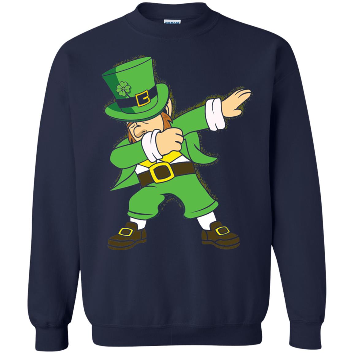 Dabbing Leprechaun Irish Dab Dance St Patrick_s Day T-shirt Navy