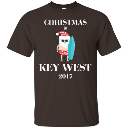 Family Vacation T-shirt Christmas In Key West 2017 Dark Chocolate