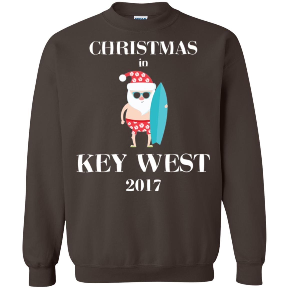 Family Vacation T-shirt Christmas In Key West 2017 Dark Chocolate