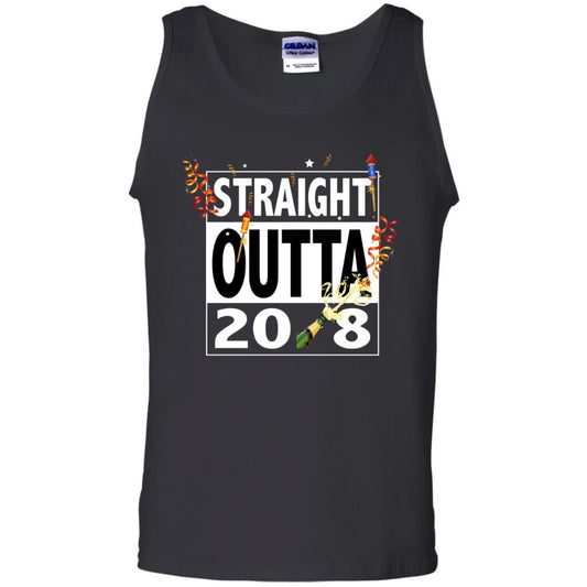 Straight Outta 2018 New Year 2019 Gift Shirt Black