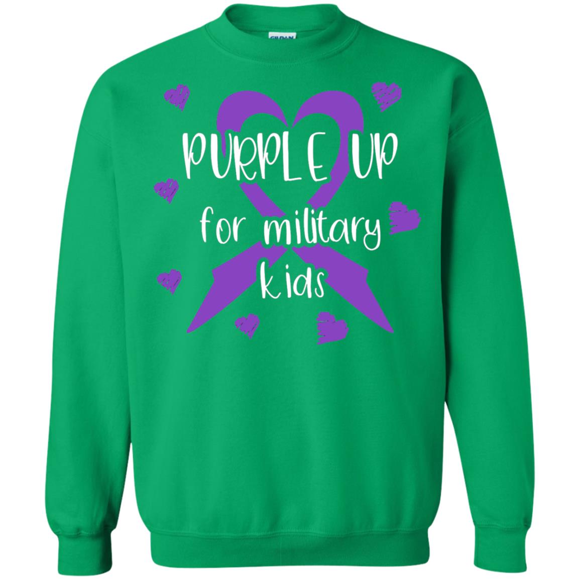 Purple Up For Military Kids Shirt Irish Green
