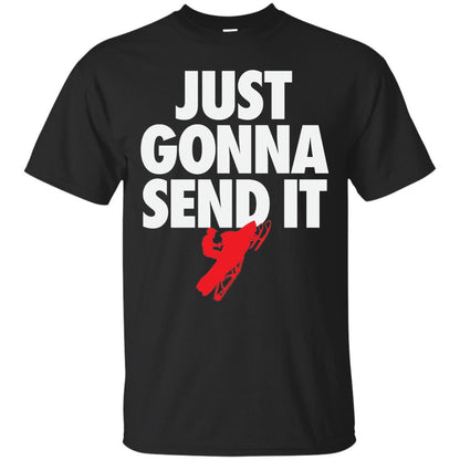 Just Gonna Send It Snowmobile Lover T-shirt Black