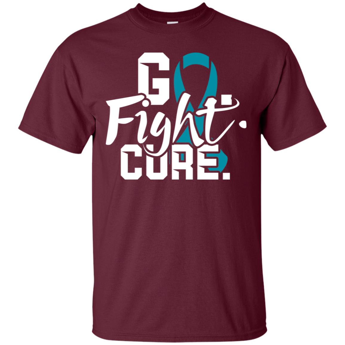 Prostate Awareness Go Fight Cure Blue Ribbon Stars Shirt Maroon
