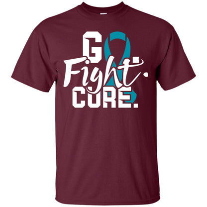 Prostate Awareness Go Fight Cure Blue Ribbon Stars Shirt Maroon