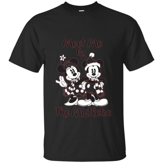 Christmas T-shirt Meet Me By Mistletoe Black