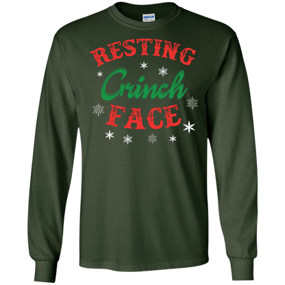 Christmas T-Shirt Resting Grinch Face Forest Green