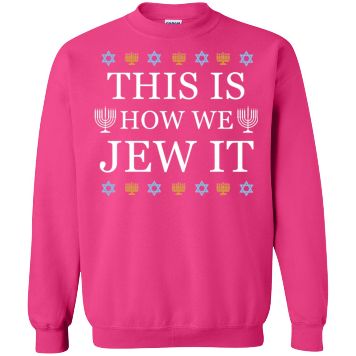 Funny Hanukkah T-shirt This Is How We Jew It Heliconia