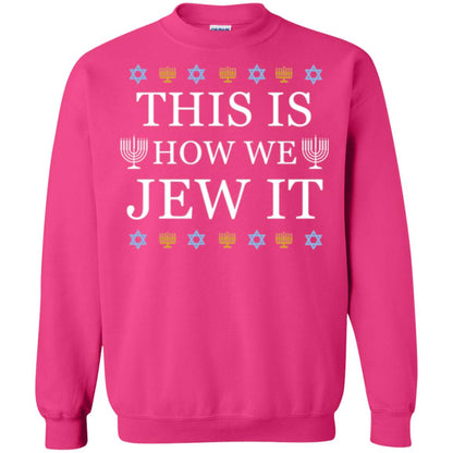 Funny Hanukkah T-shirt This Is How We Jew It Heliconia