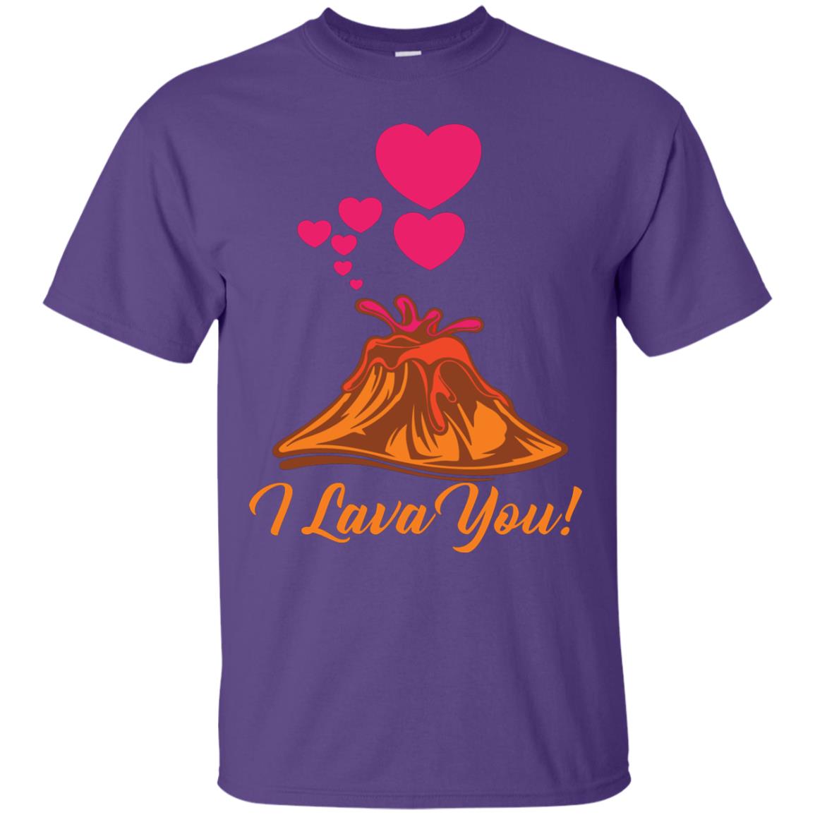 Valentines Day T-shirt I Lava You Purple