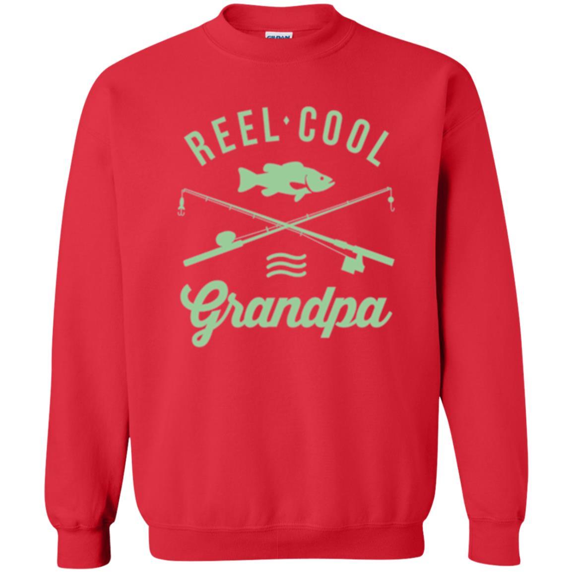 Fisherman T-shirt Retired Grandpa Reel Cool Red